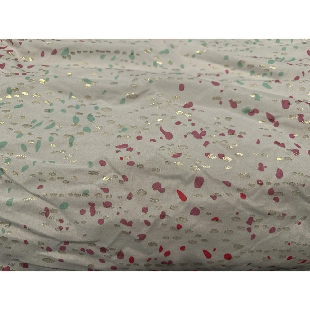 Pillowfort Comforter Sham Set Twin Iridescent Gold Pink Purple Green Dot